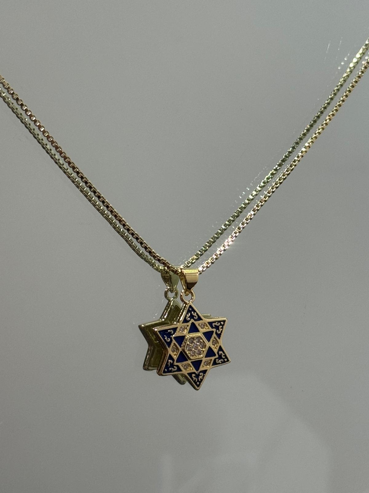 Vintage-Style Magen David Pendent Necklace
