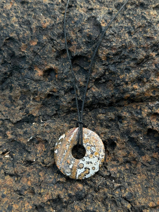 Hawaiin Jasper Stone Pendants on Wax String