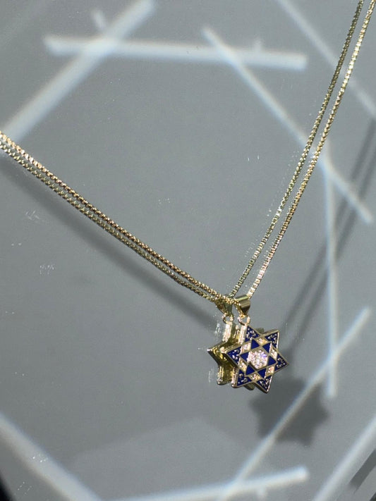 Vintage-Style Magen David Pendent Necklace