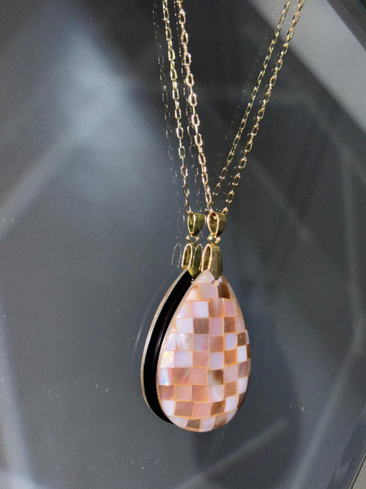 Mosaic Teardrop Necklace