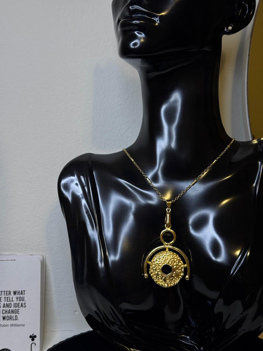 Gold Medallion Pendant Necklace